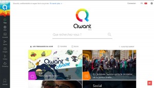 Le moteur français alternatif Qwant.