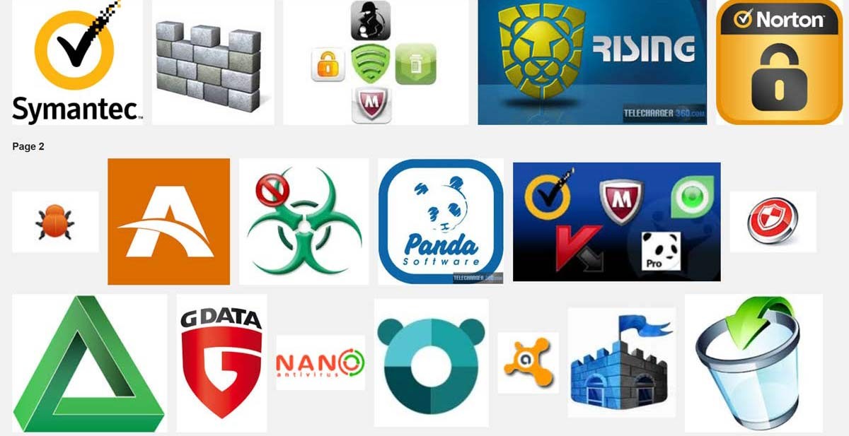 Une sélection d'antivirus.