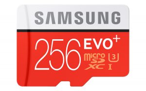 Samsung micro-SD EVO Plus 256 Go. Samsung micro-SD EVO Plus 256 Go.