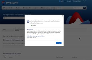 Le coup de la panne chez Swisscom...