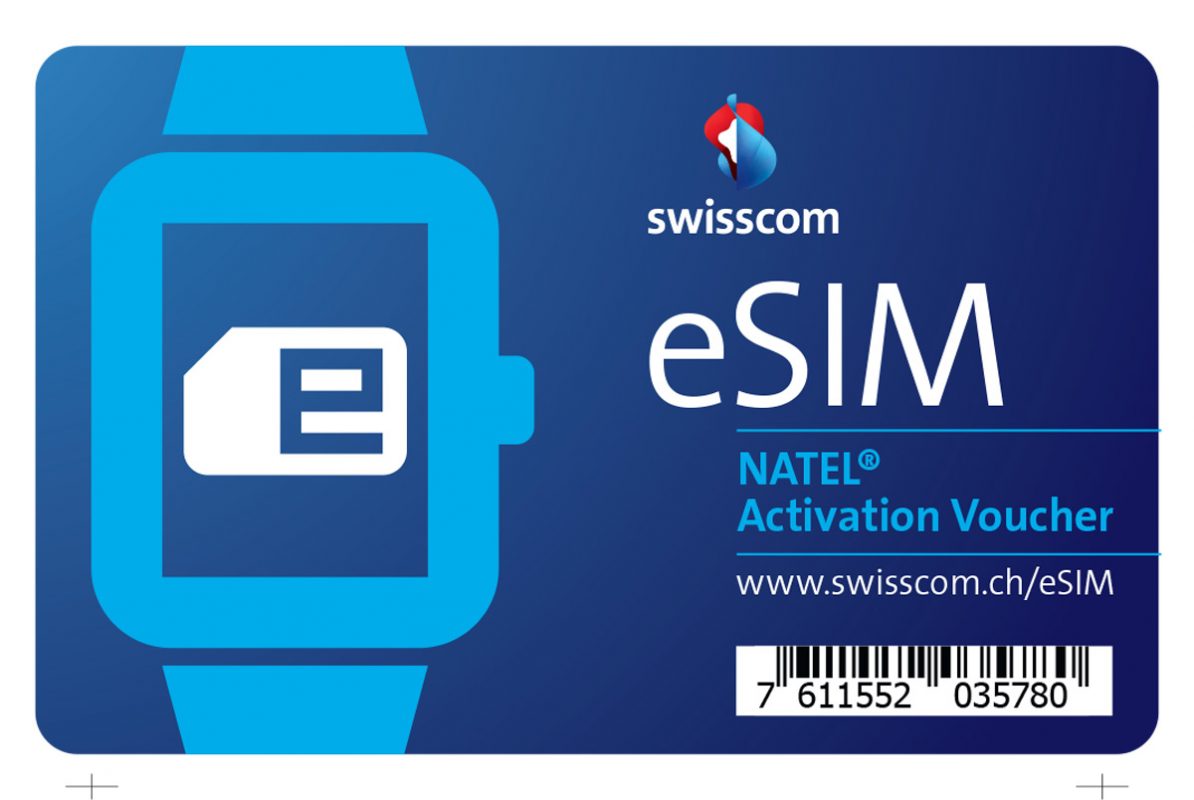 Le voucher eSIM de Swisscom.
