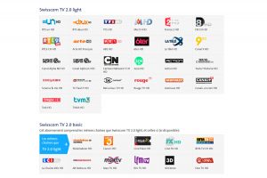 L'offre de Swisscom TV en français et en HD.