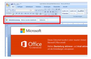 Office désactive les macros par défaut pour des questions de sécurité. Office désactive les macros par défaut pour des questions de sécurité.