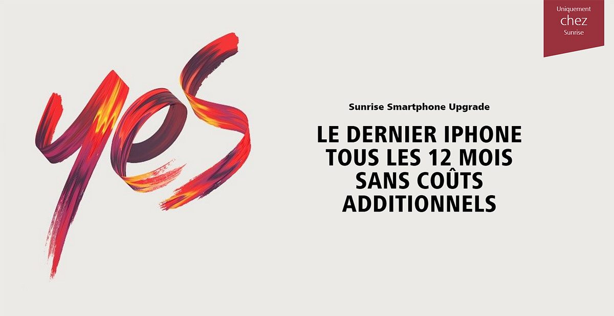 Changer d’iPhone une année après avec Sunrise? Oui, mais!