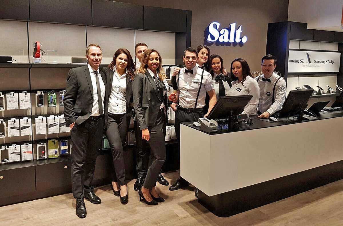 Salt a inauguré mercredi son nouveau magasin sur la Bahnhofstrasse à Zurich. Salt a inauguré mercredi son nouveau magasin sur la Bahnhofstrasse à Zurich.