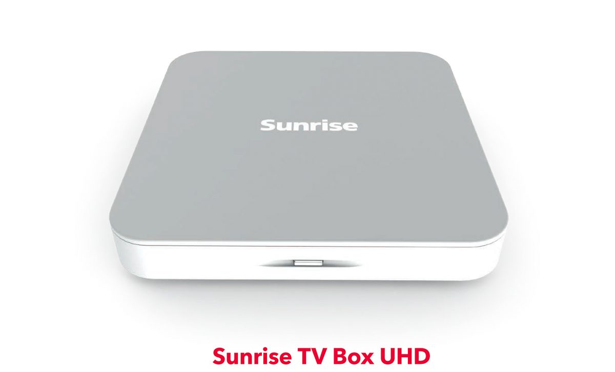 La nouvelle et design Sunrise TV Box UHD.