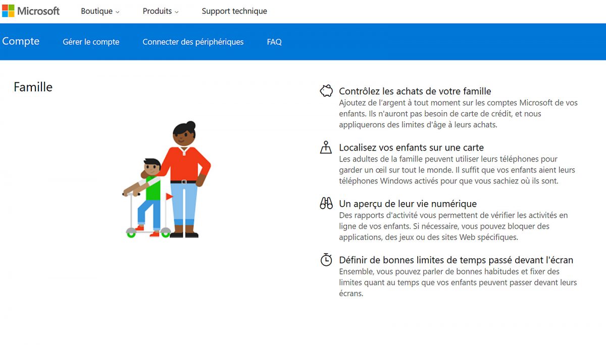 Microsoft propose des fonctionnalités intéressantes pour les familles. Microsoft propose des fonctionnalités intéressantes pour les familles.