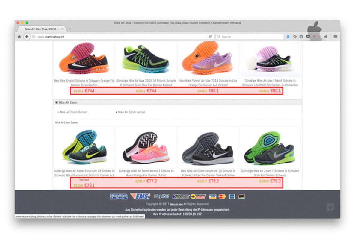 Switch met en garde contre les faux sites de commerce en ligne.