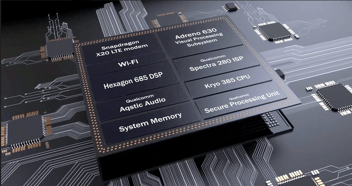 Le Qualcomm Snapdragon 845.