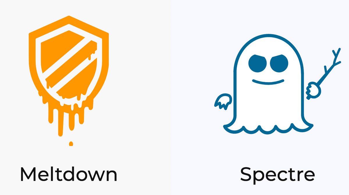 Les logos de Spectre et Meltdown. Les logos de Spectre et Meltdown.