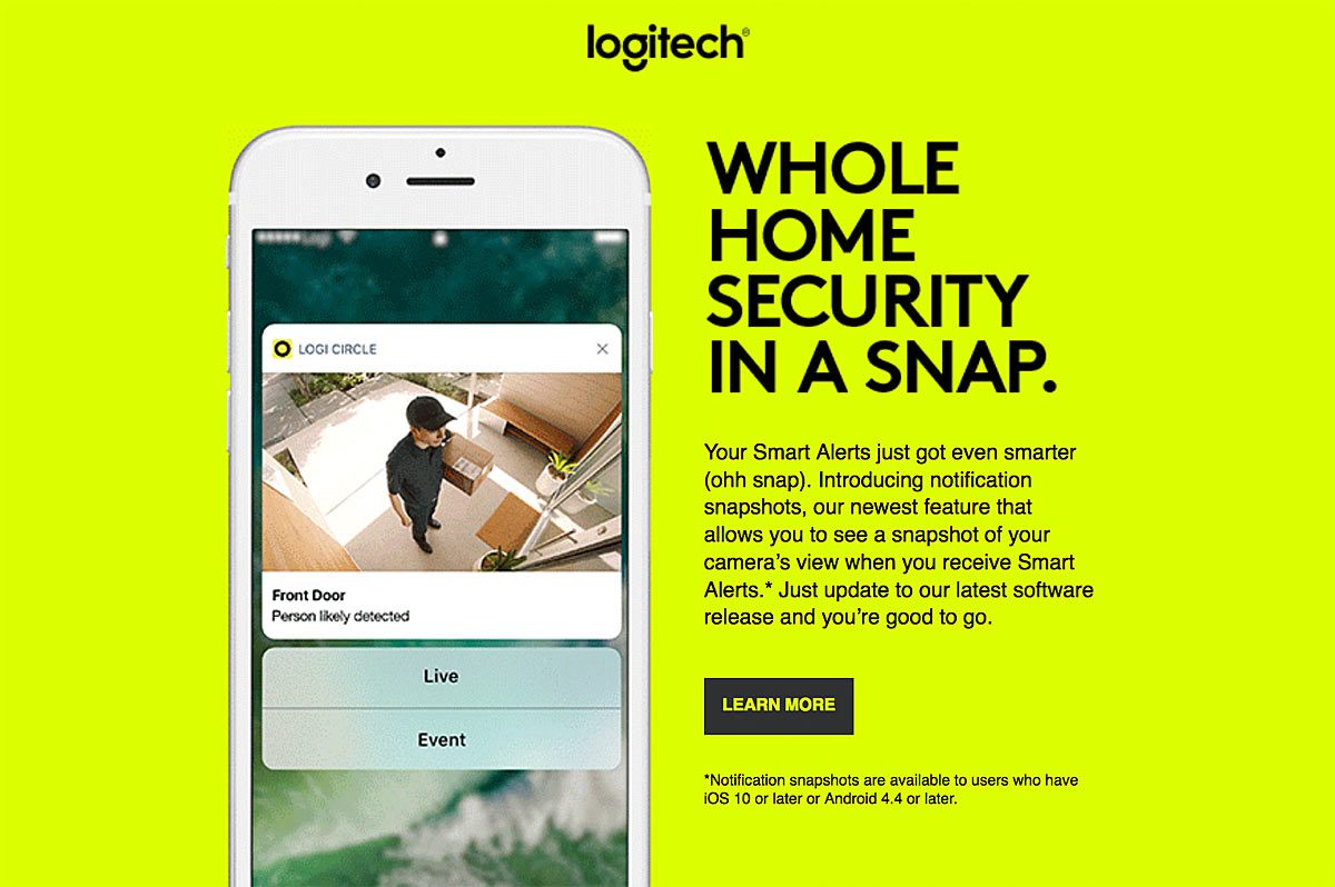 Logitech améliore les alertes de ses caméras de surveillance Circle. Logitech améliore les alertes de ses caméras de surveillance Circle.