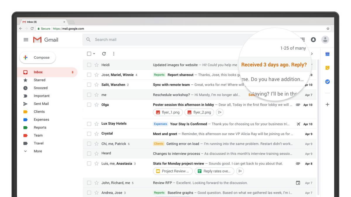 Le nouveau Gmail. Photo: Google LLC.