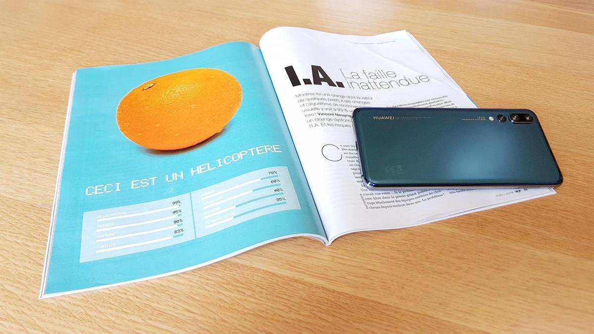 Un article du Science & Vie du mois de juin 2018 et un Huawei P20 Pro boosté à l’«intelligence artificielle».
