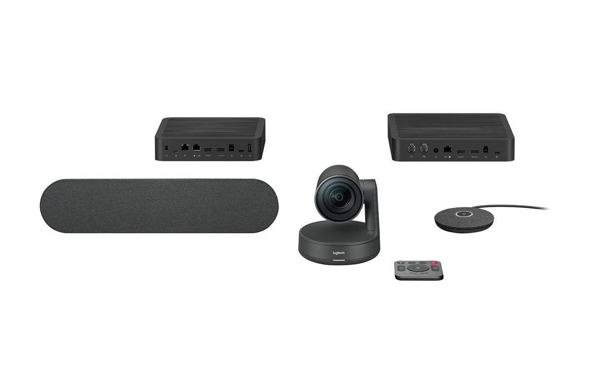 Les différents produits de Logitech Rally. Les différents produits de Logitech Rally.