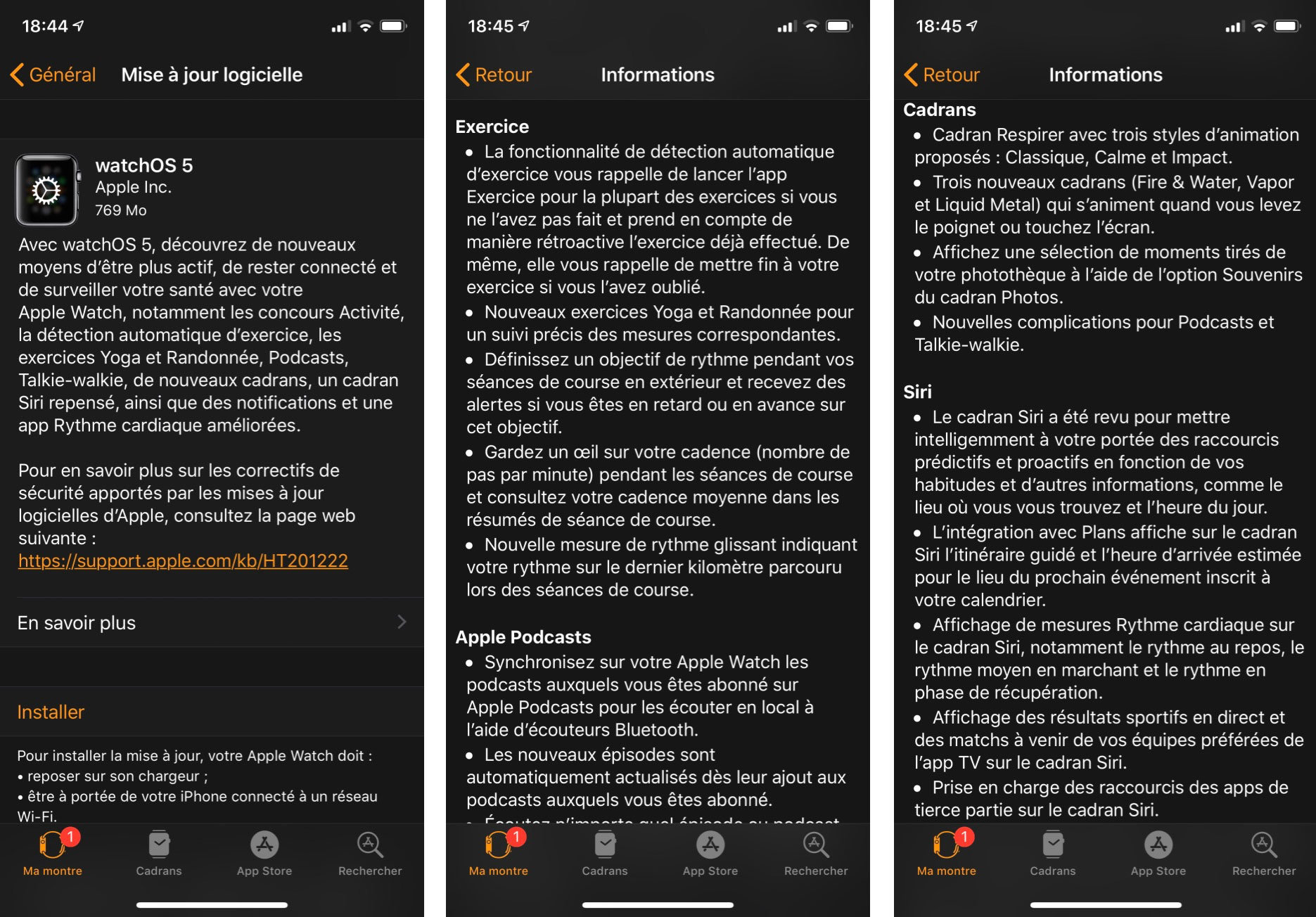 Premier pas sur WatchOS 5 en attendant les tests de l'Apple Watch series 4 et le l'iPhone Xs. Premier pas sur WatchOS 5 en attendant les tests de l'Apple Watch series 4 et le l'iPhone Xs.