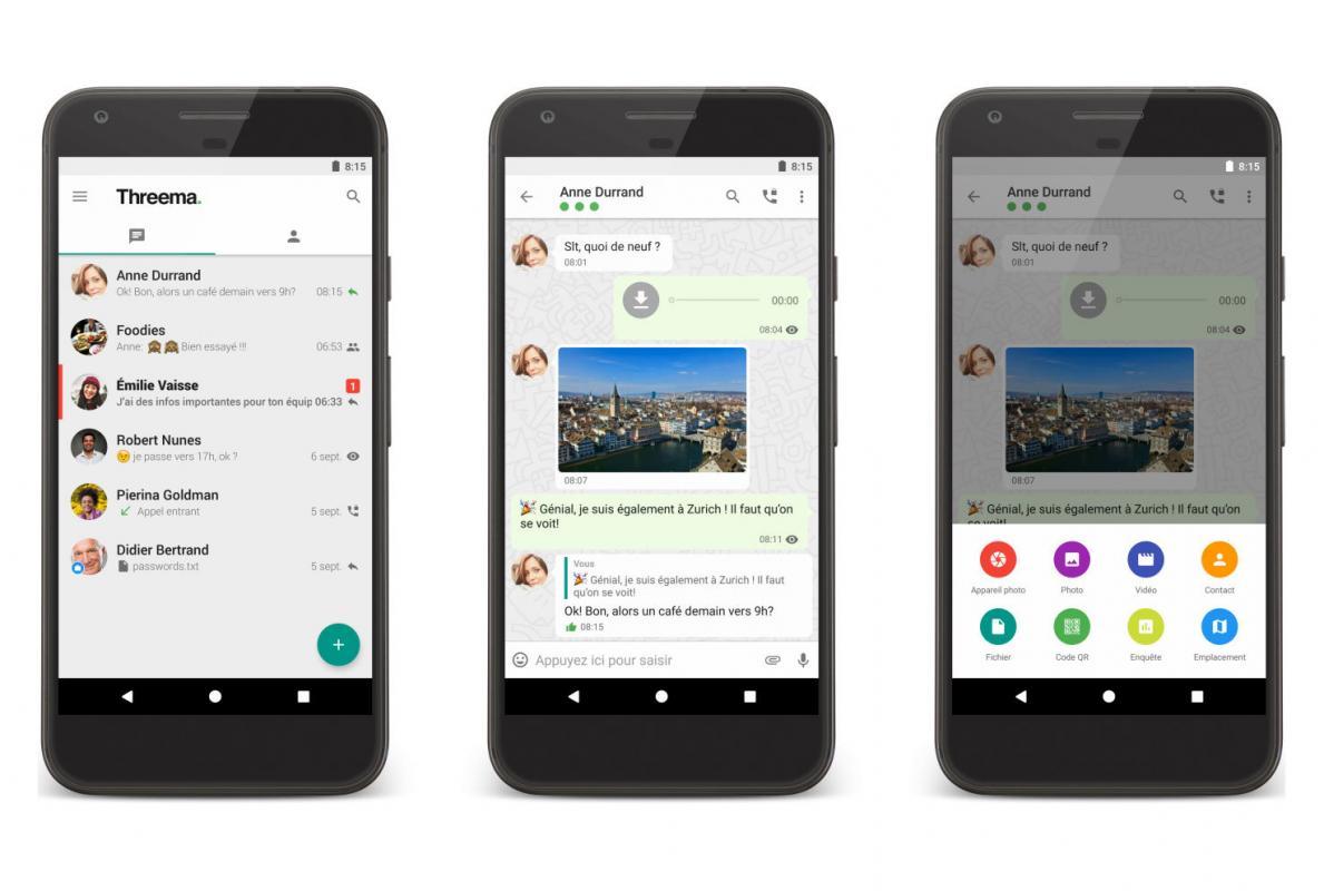 Swisscom suggère Threema et déconseille WhatsApp. Swisscom suggère Threema et déconseille WhatsApp.
