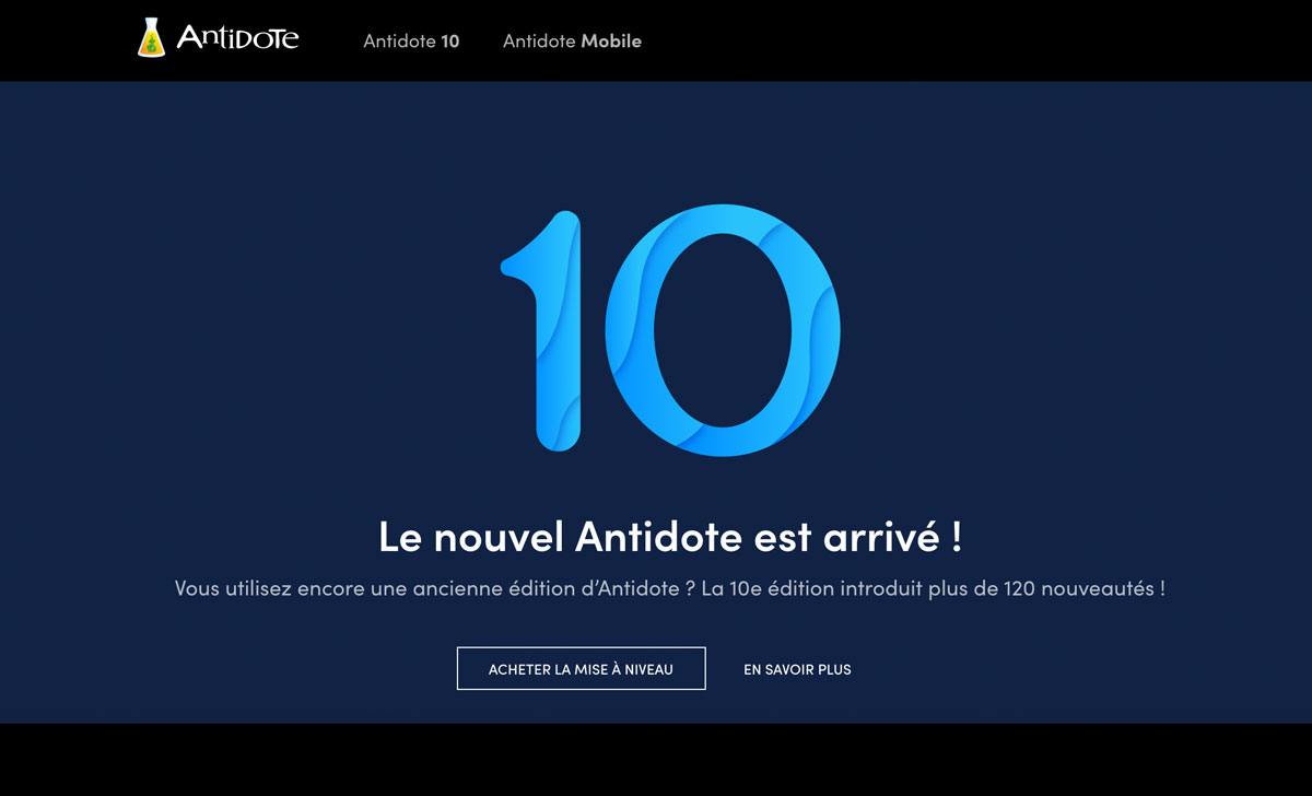 Antidote 10: 25 ans de correcteur.