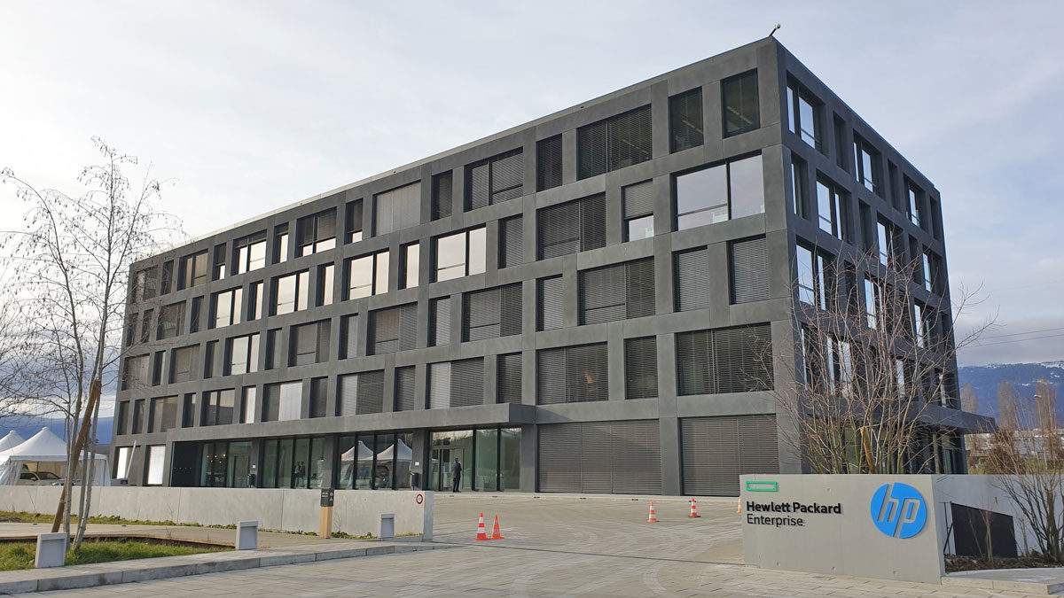 Hewlett Packard Enterprise (HPE) à Meyrin, Genève.