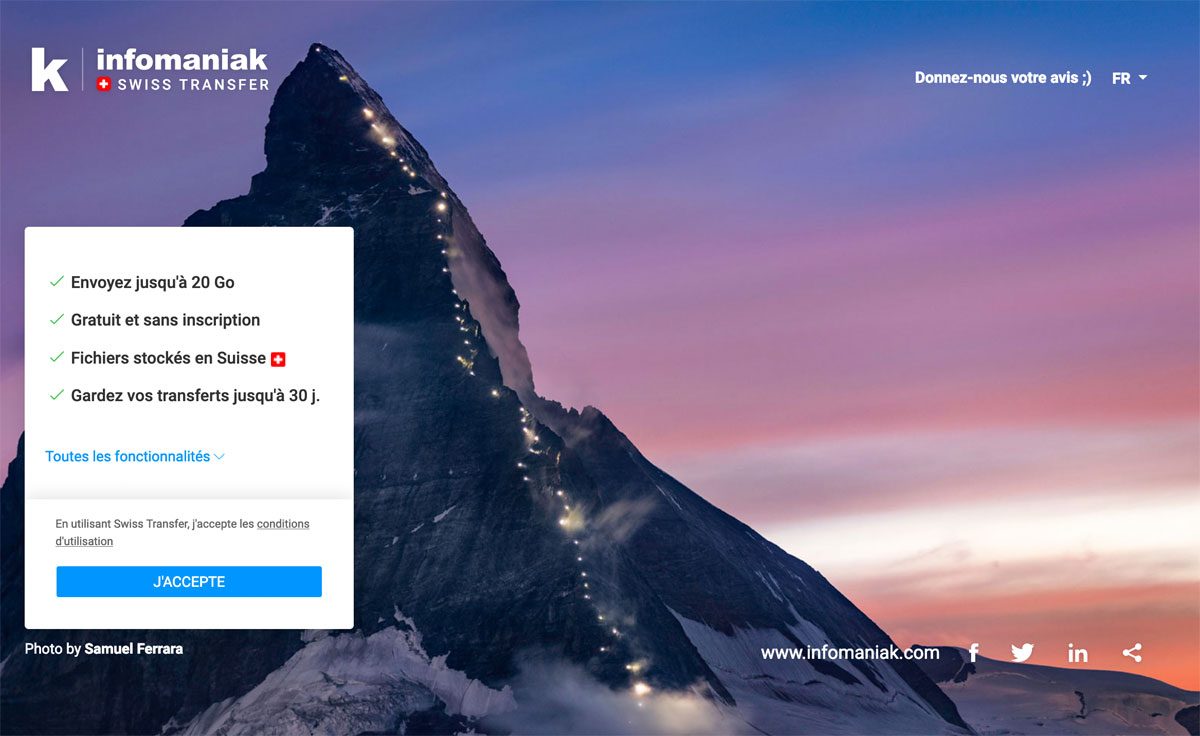 Swiss Transfer pour concurrencer WeTransfer. Swiss Transfer pour concurrencer WeTransfer.