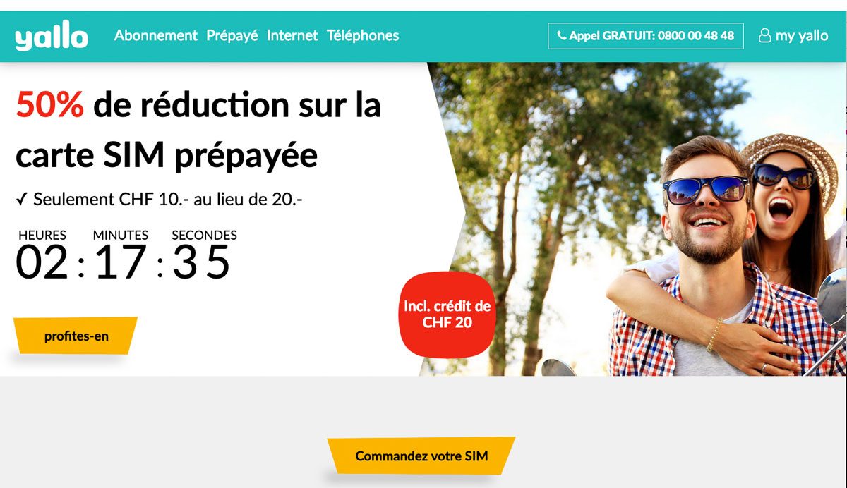 Yallo veut vous inciter à acheter des cartes prépayées... Yallo veut vous inciter à acheter des cartes prépayées...