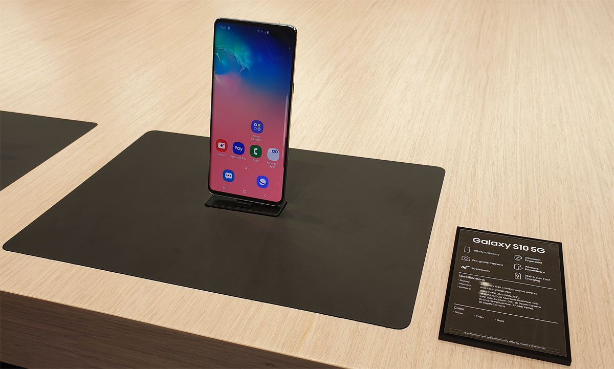 Le Samsung Galaxy S10+ 5G.