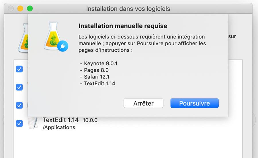 Antidote dans les produits Apple sur maOS Mojave: le parcours du combattant...