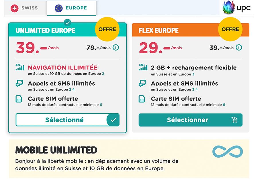 UPC casse une nouvelle fois les tarifs du roaming.