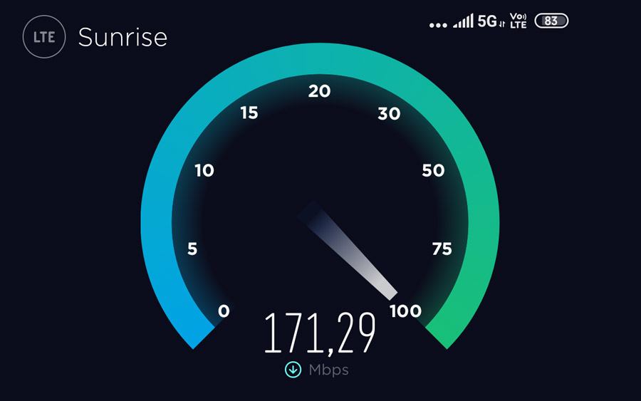 A fond la 5G sur le réseau de Sunrise, le plus avancé de Suisse!