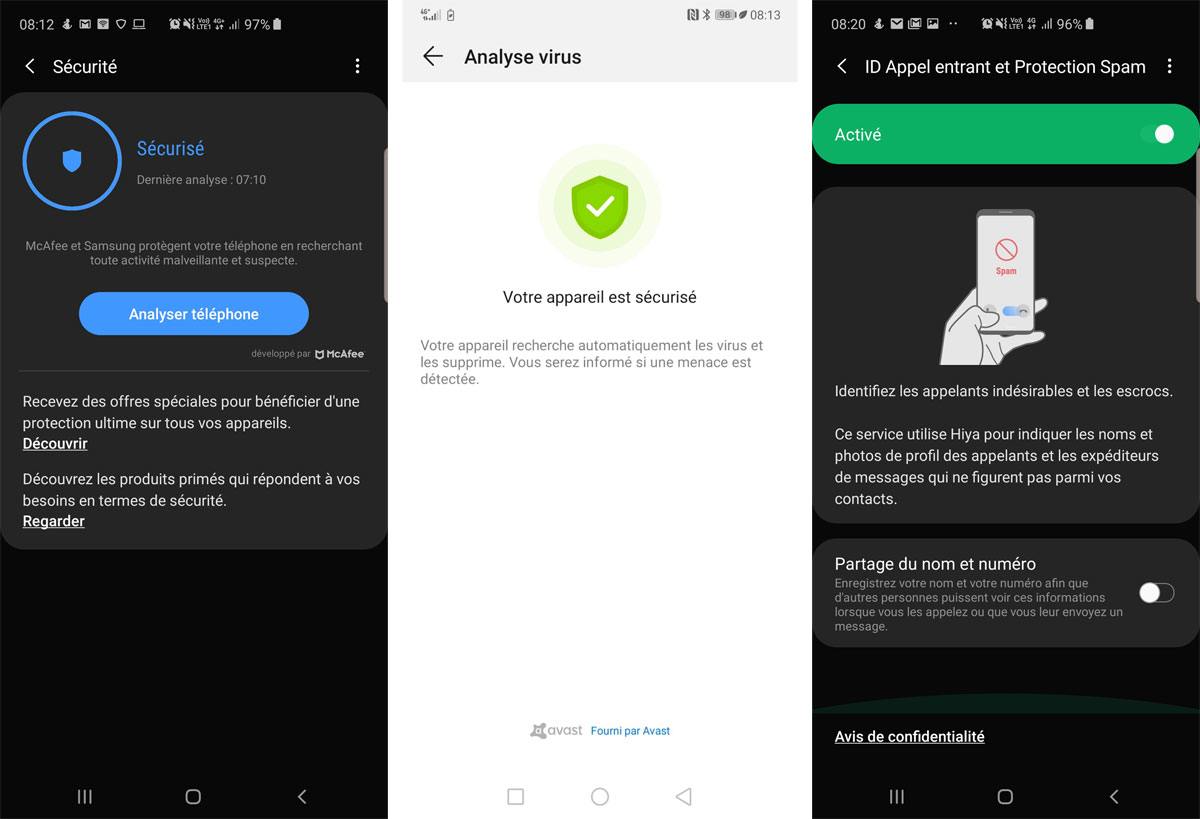 Huawei et Samsung, notamment utilisent des antivirus par défaut. Huawei et Samsung, notamment utilisent des antivirus par défaut.