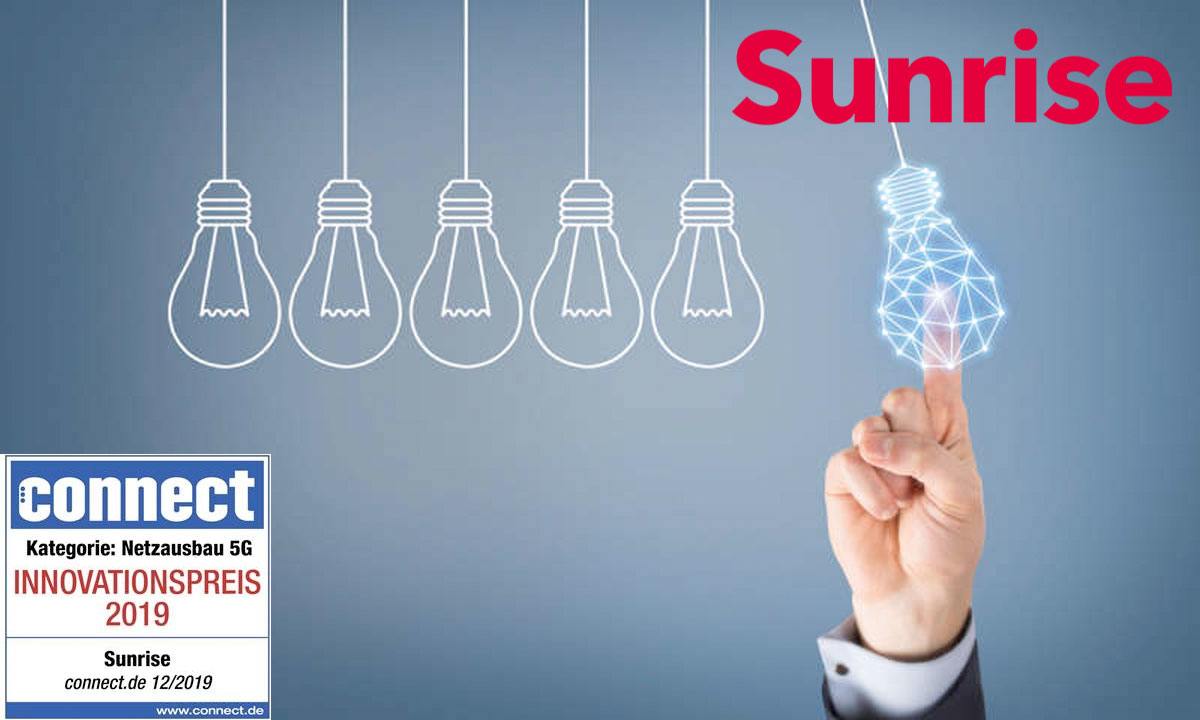 Sunrise a décroché le prix de l'innovation de Connect. Sunrise a décroché le prix de l'innovation de Connect.