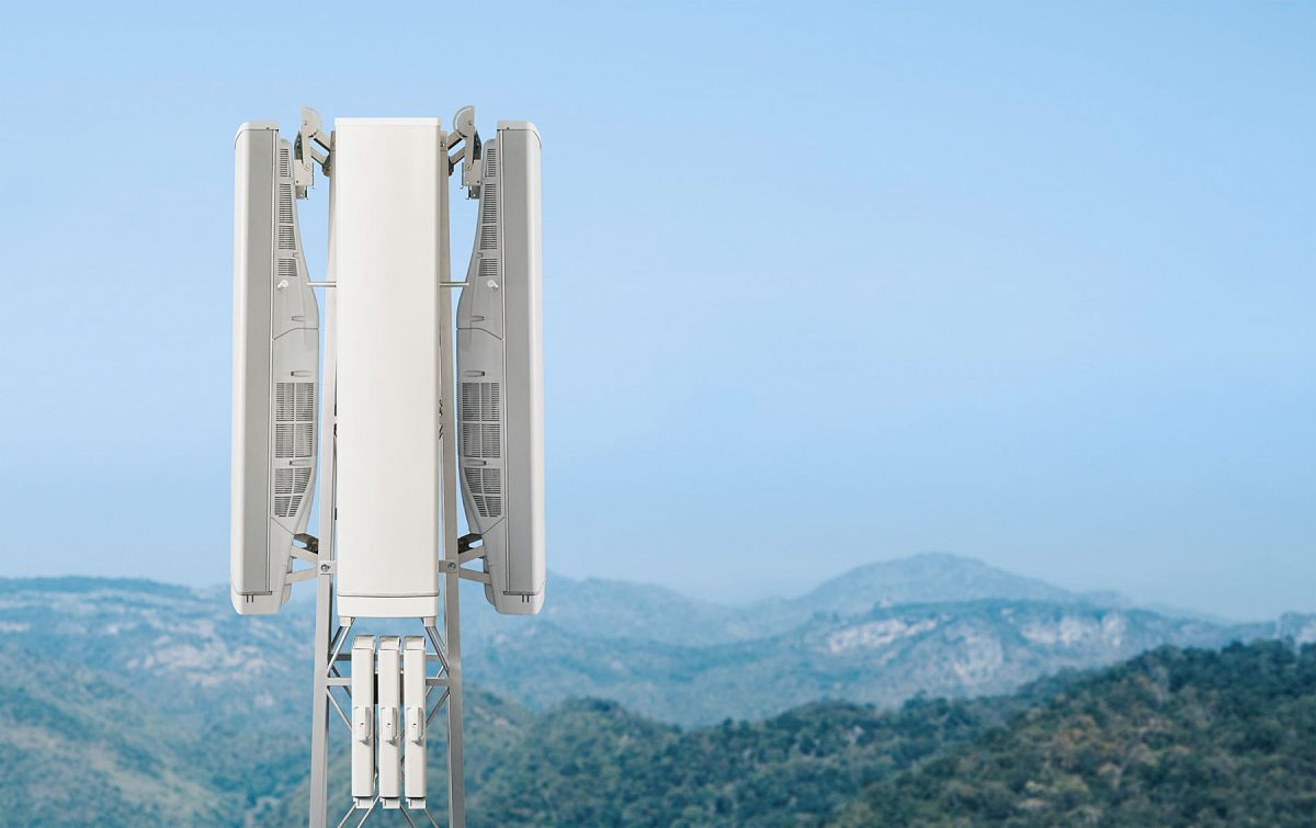 Une antenne 5G Nokia. Une antenne 5G Nokia.