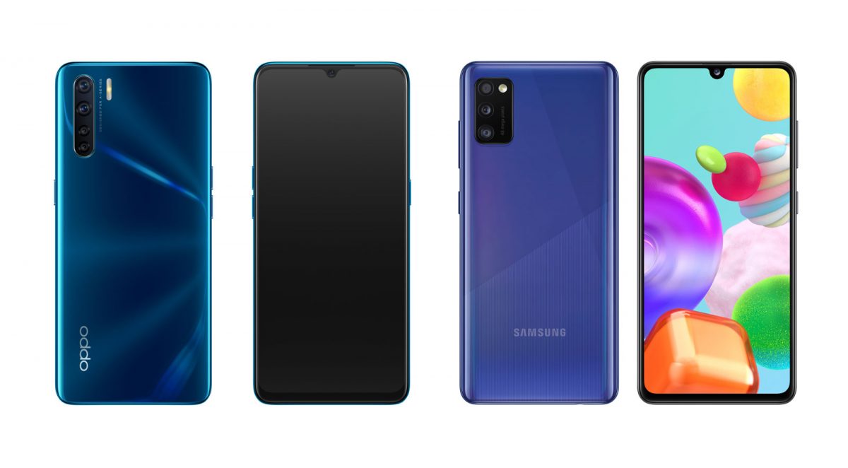 Oppo A91, à gauche, ou Samsung Galaxy A41? Oppo A91, à gauche, ou Samsung Galaxy A41?