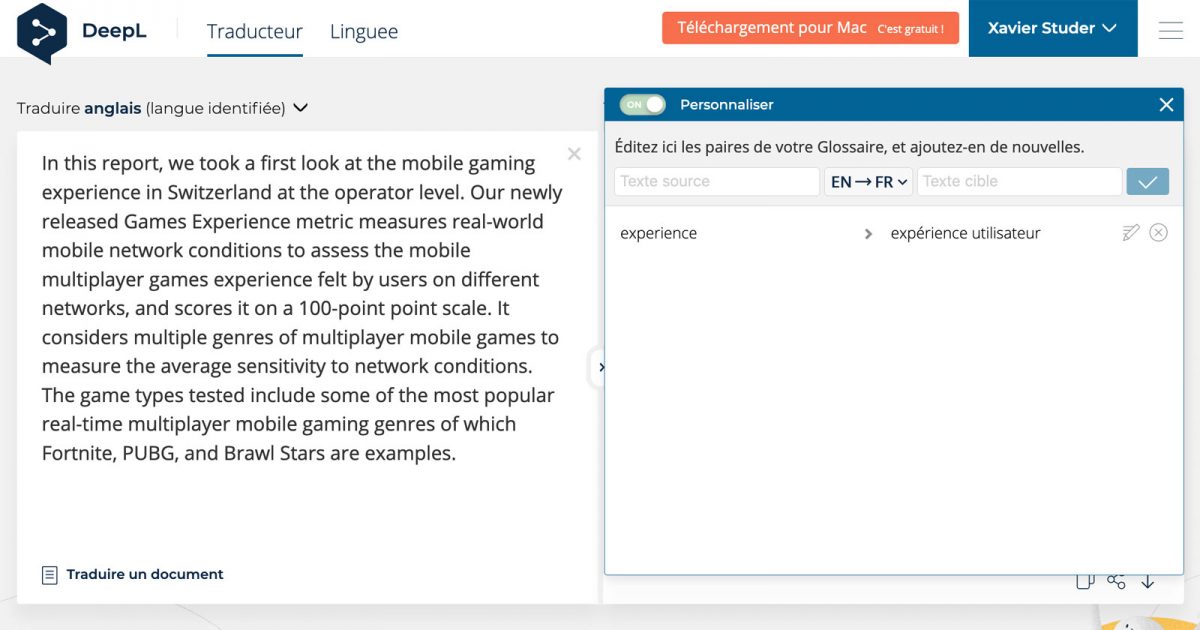 Le traducteur DeepL et sa nouvelle option Glossaire. Le traducteur DeepL et sa nouvelle option Glossaire.