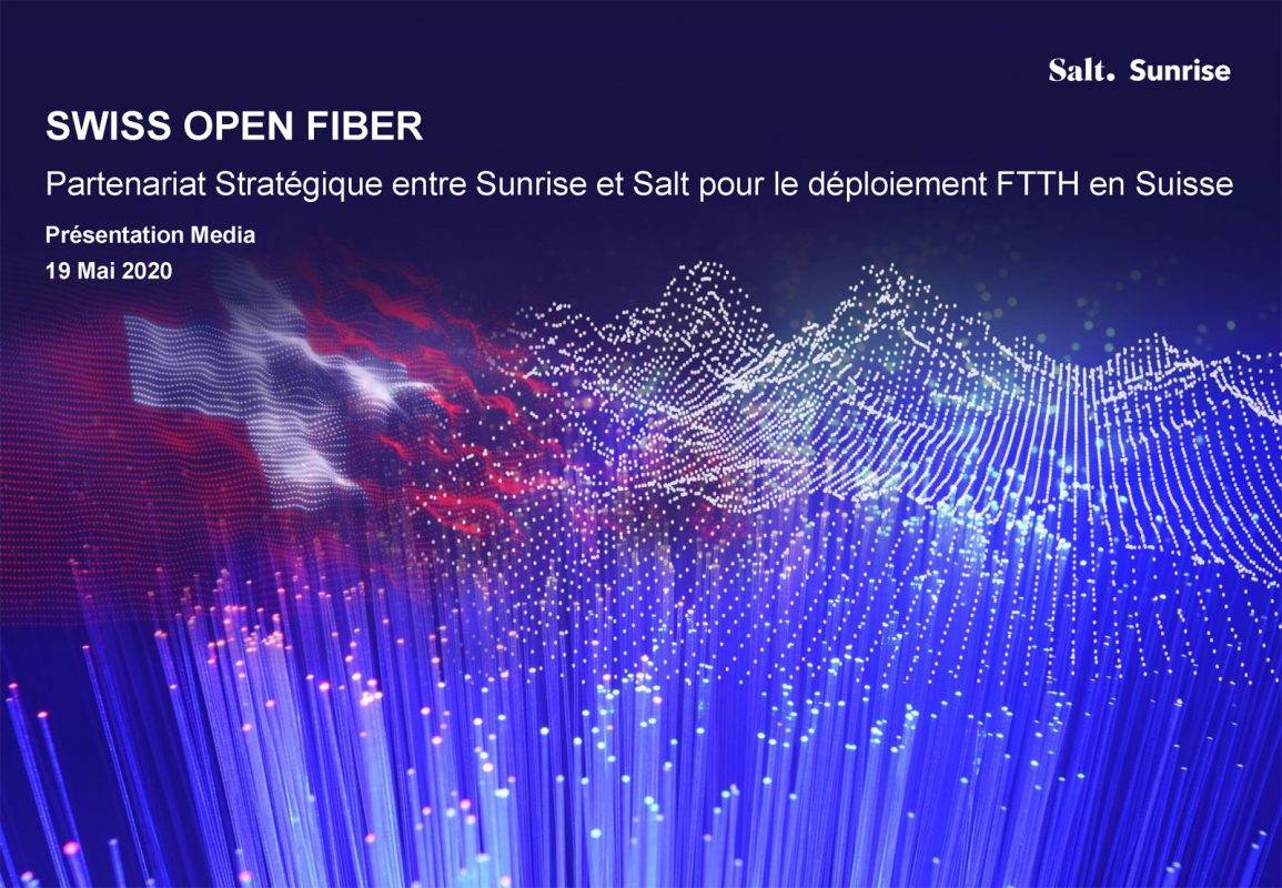 Swiss Open Fiber réunit Salt et Sunrise. Swiss Open Fiber réunit Salt et Sunrise.