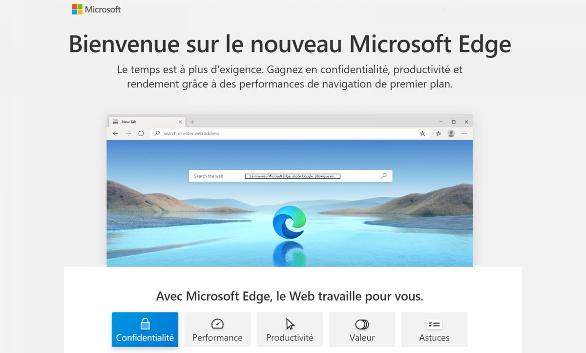 Le nouveau Microsoft Edge sous Chromium est là!