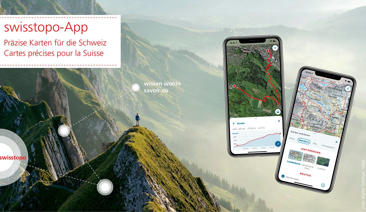 La nouvelle application Swisstopo est arrivée.
