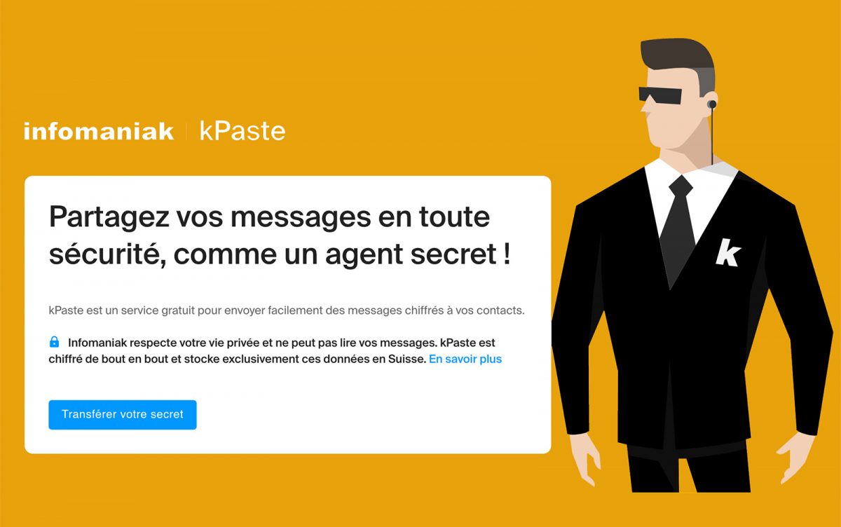 kPaste pour envoyer en sécurité des documents sensibles. kPaste pour envoyer en sécurité des documents sensibles.