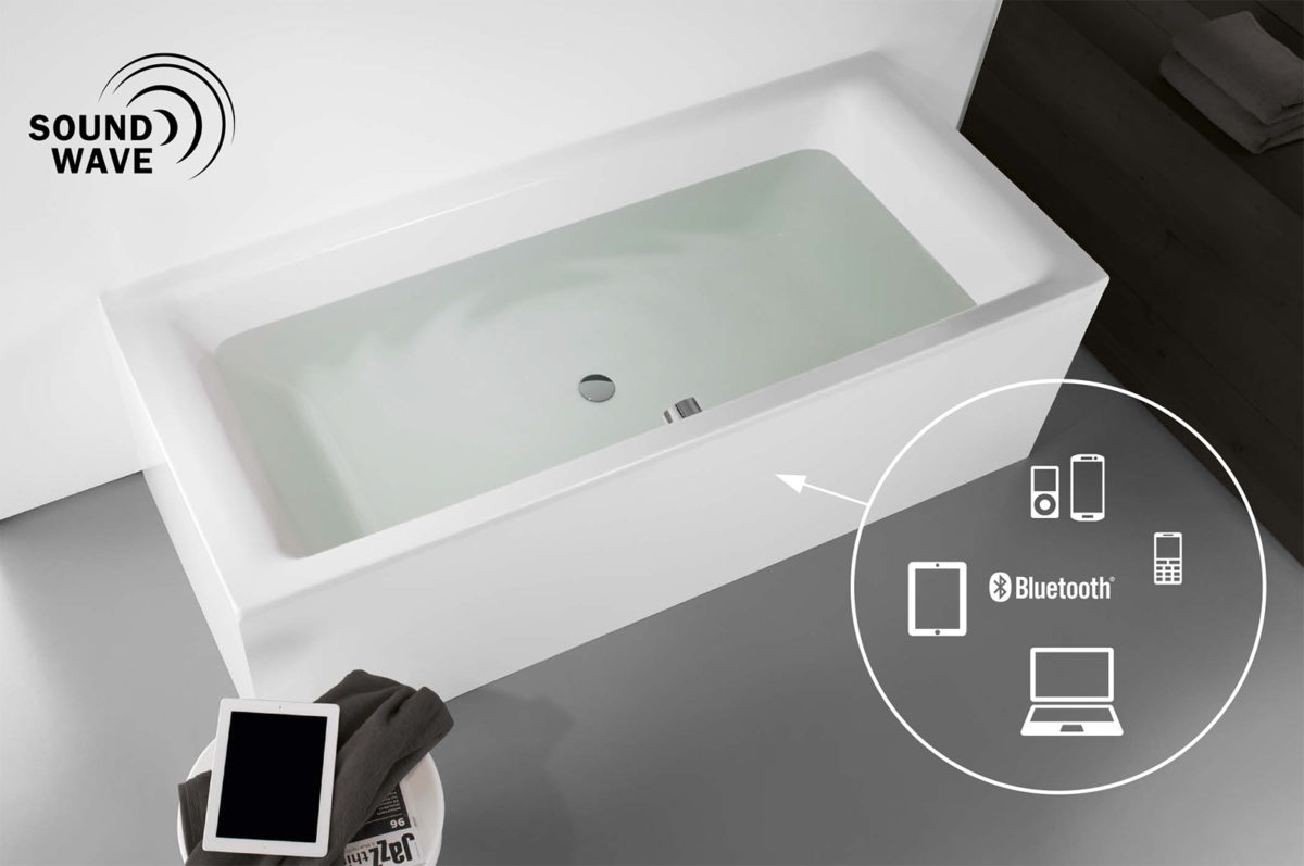 La baignoire Kaldwei Sound Wave.