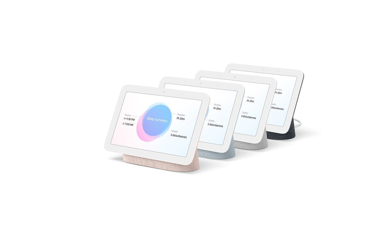 Google New Nest Hub avec radar intégré. Google New Nest Hub avec radar intégré.