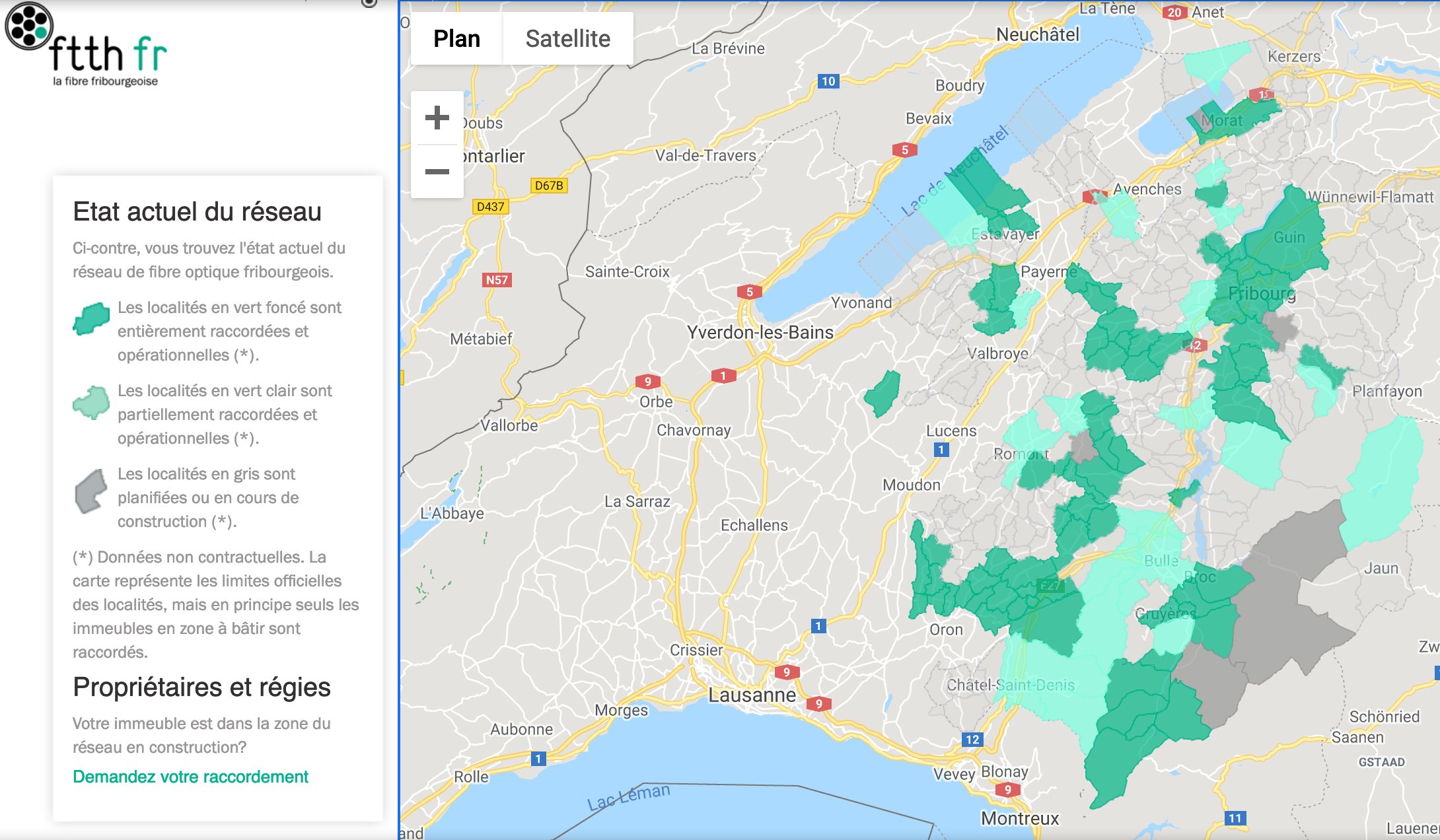 Le réseau FTTH FR en 2021.