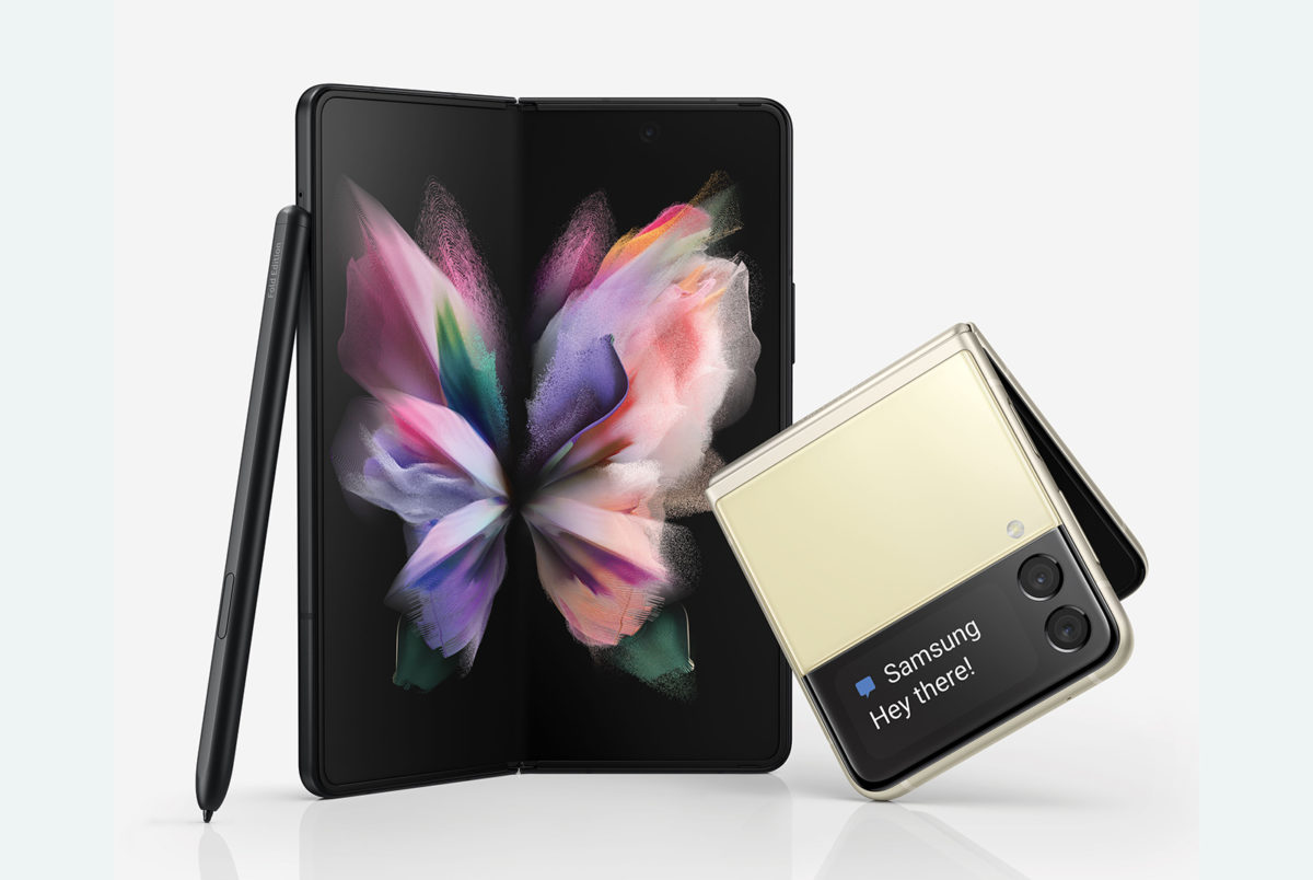 Les Galaxy Z Fold3 5G et Z Flip3 5G . Les Galaxy Z Fold3 5G et Z Flip3 5G .