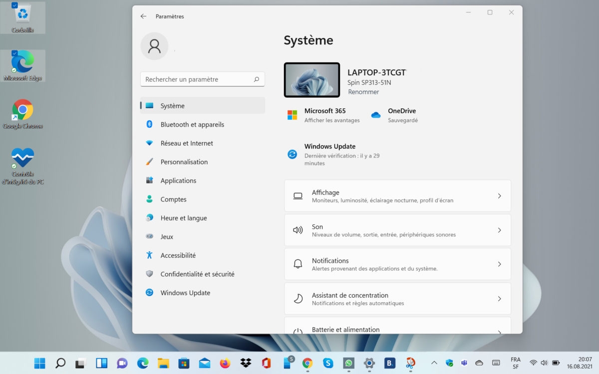 Windows 11 semble efficace et rapide. Windows 11 semble efficace et rapide.