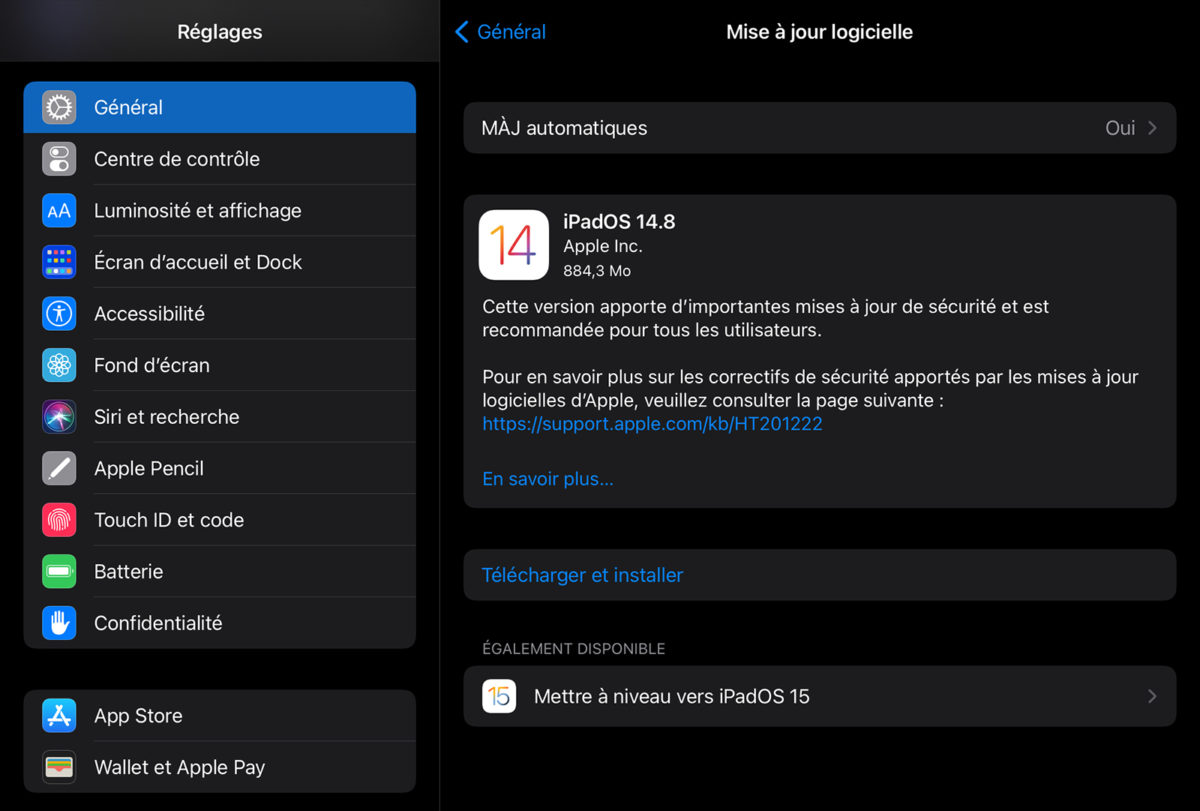 Vous êtes plutôt iPadOS 14.8 ou iPad OS 15? Vous êtes plutôt iPadOS 14.8 ou iPad OS 15?