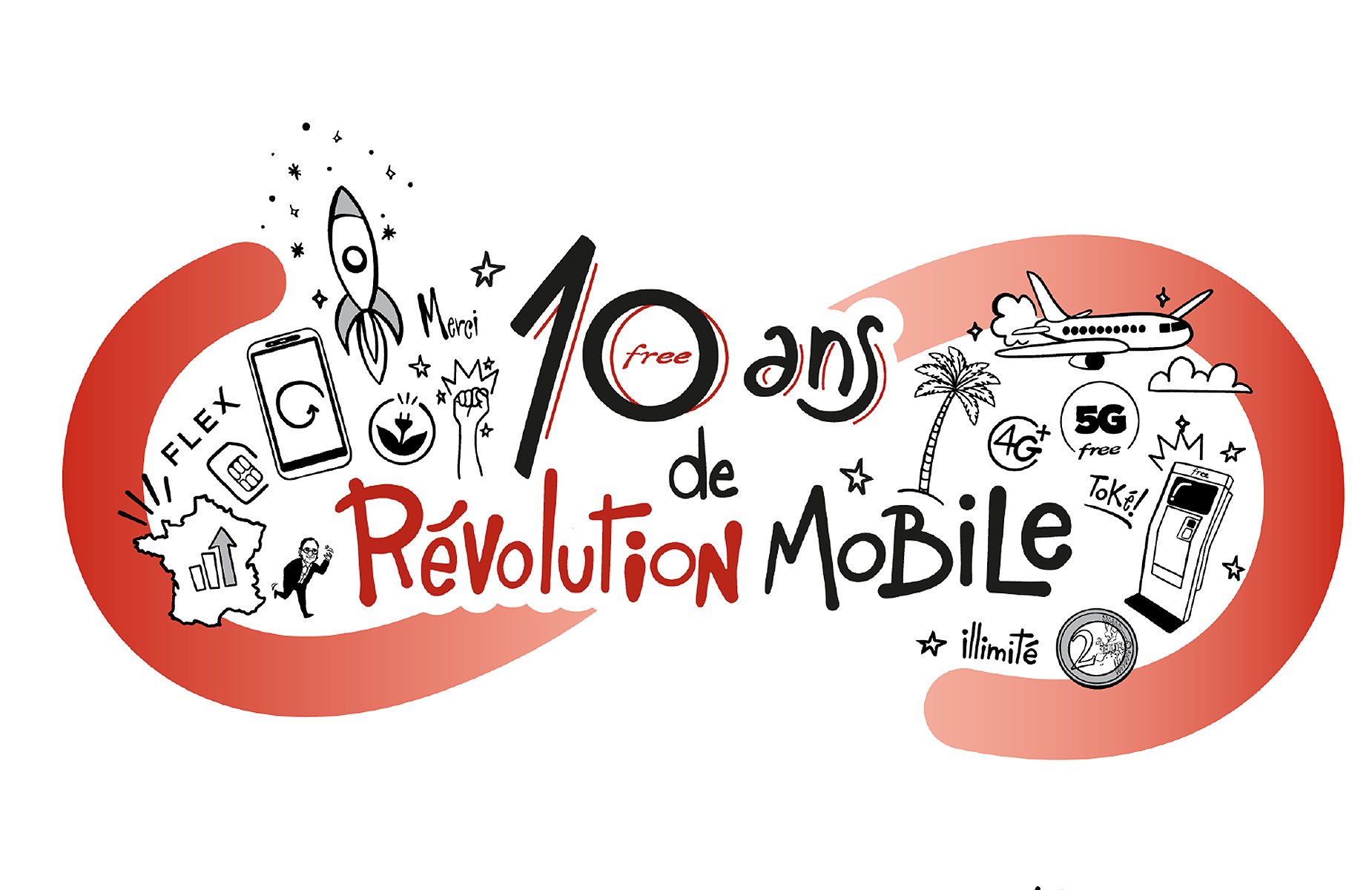 Xavier Niel fête les 10 ans de Free Mobile.