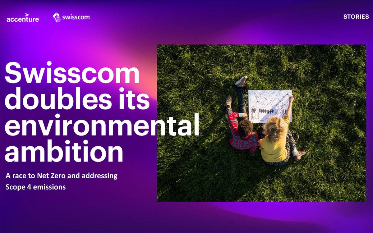 Climat: Accenture soutient Swisscom. Climat: Accenture soutient Swisscom.