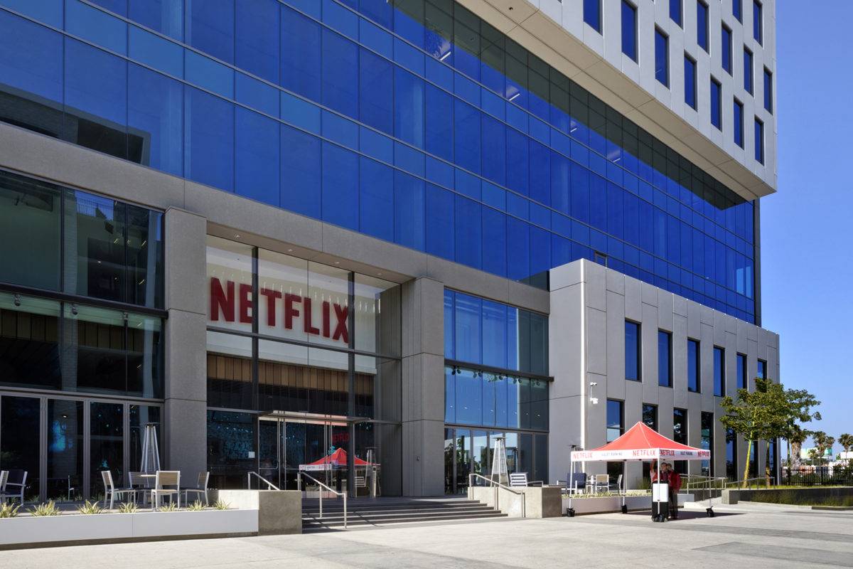 Le siège de Netflix à Los Angeles. Le siège de Netflix à Los Angeles.