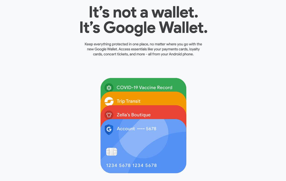 Google Pay intégré à Google Wallet.
