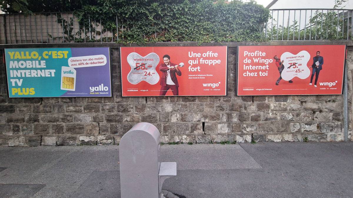 Une pub Yallo (Sunrise UPC) pour deux Wingo (Swisscom)! Une pub Yallo (Sunrise UPC) pour deux Wingo (Swisscom)!