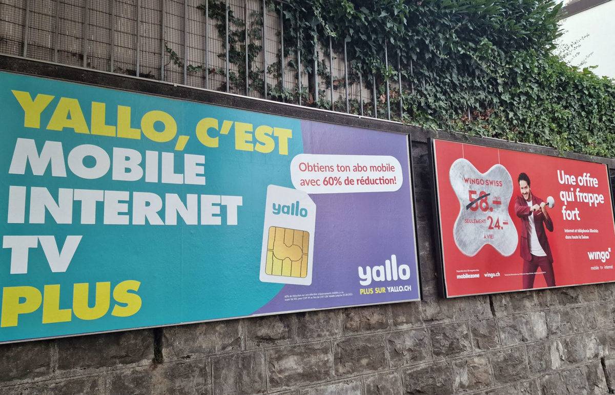 La guerre Yallo (Sunrise UPC) - Wingo (Swisscom).