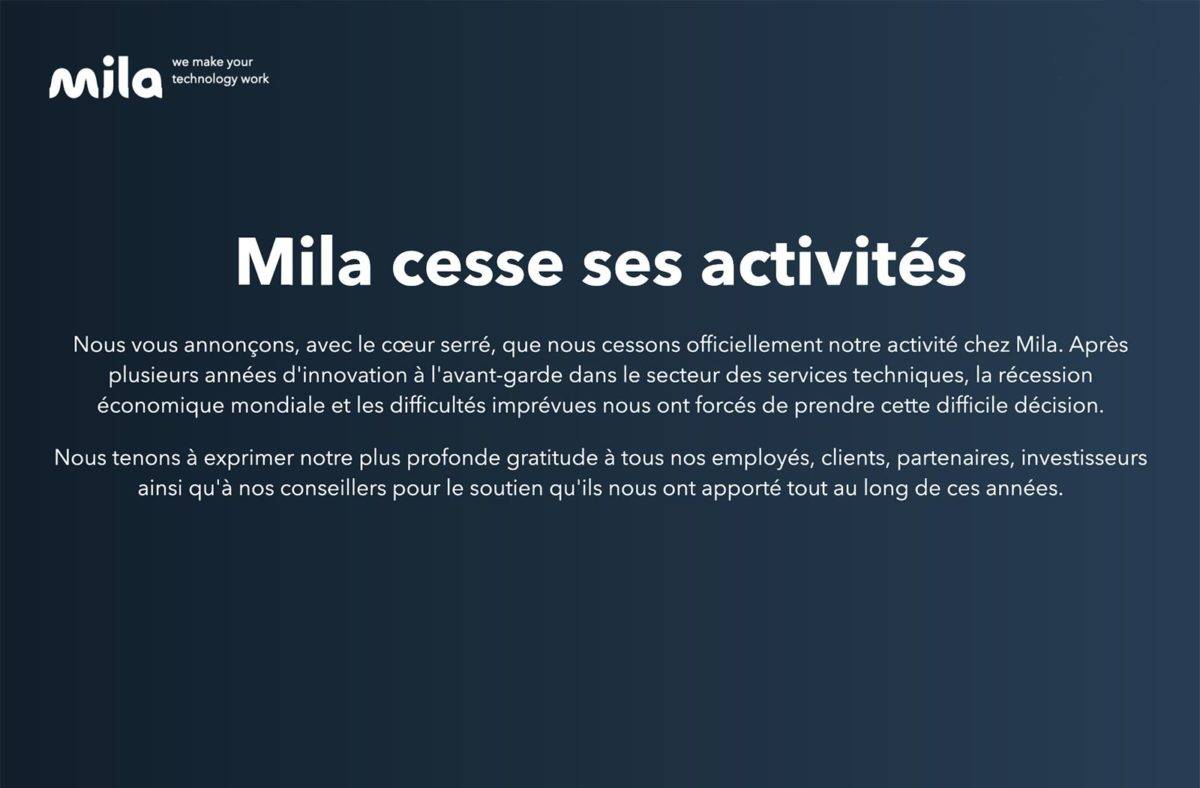 La fin de Mila, ancienne filiale de Swisscom.